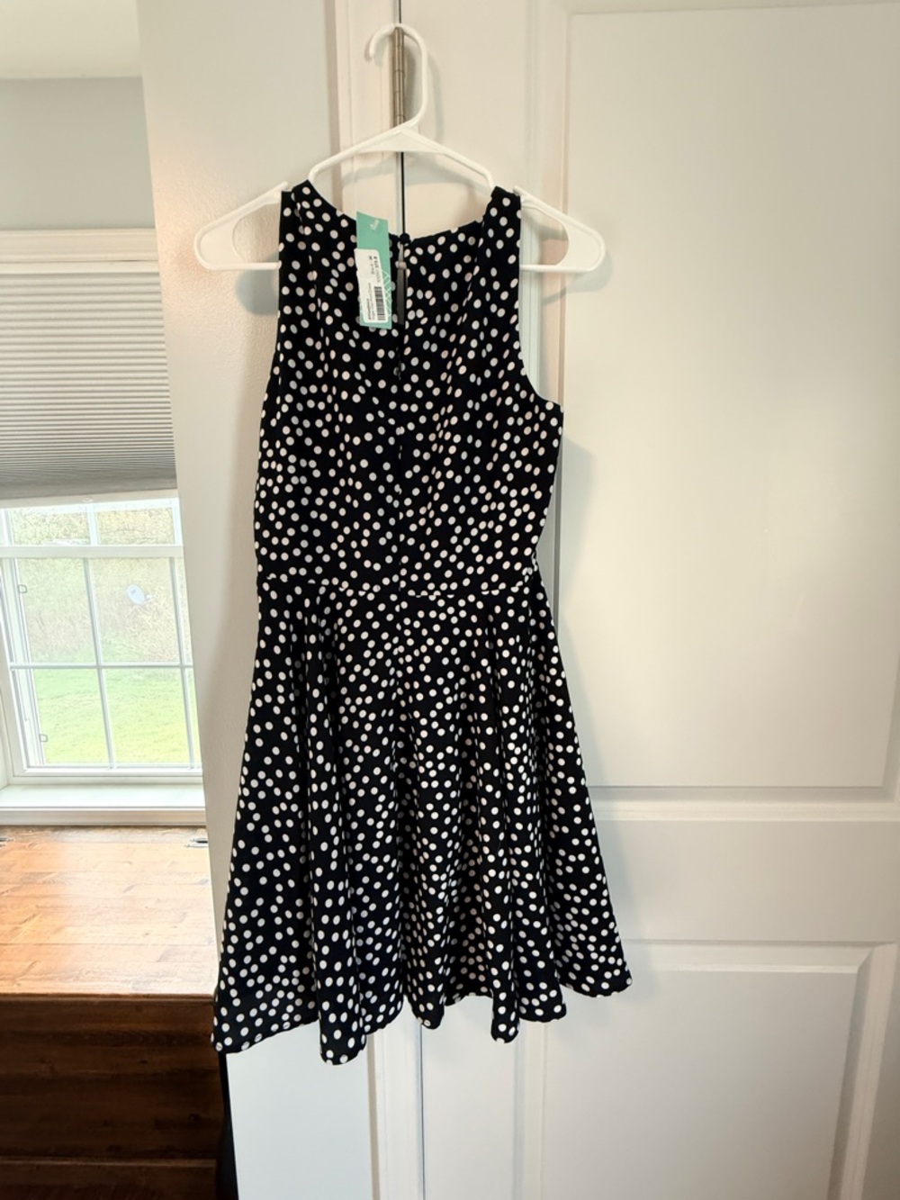 41 Hawthorn Black Dress with White Polka Dots